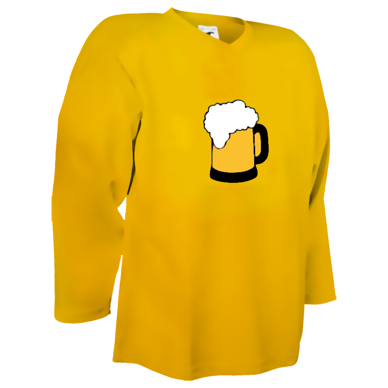 Beer League Beer Mug Senior Goalie Cut Hockey Jersey