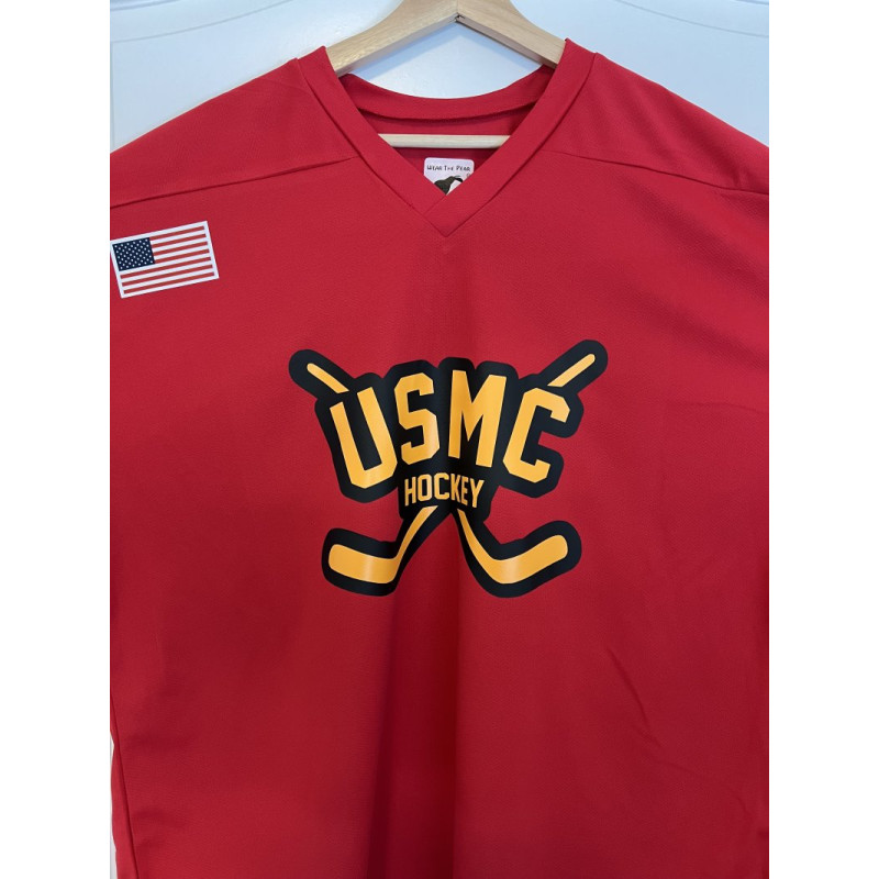 US Marine Corps Men's League Senior Goalie Cut Hockey Jersey