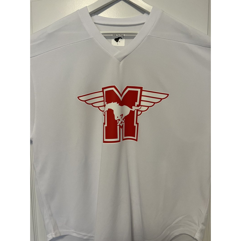 Hamilton Mustangs Men's League Senior Goalie Cut Hockey Jersey